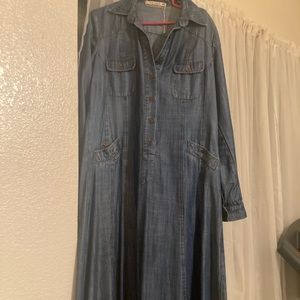 SHUKR high quality denim abaya medium size .